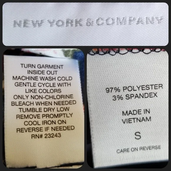 Faux Wrap Tan Brown White Tribal Print Dress - Picture 8 of 8